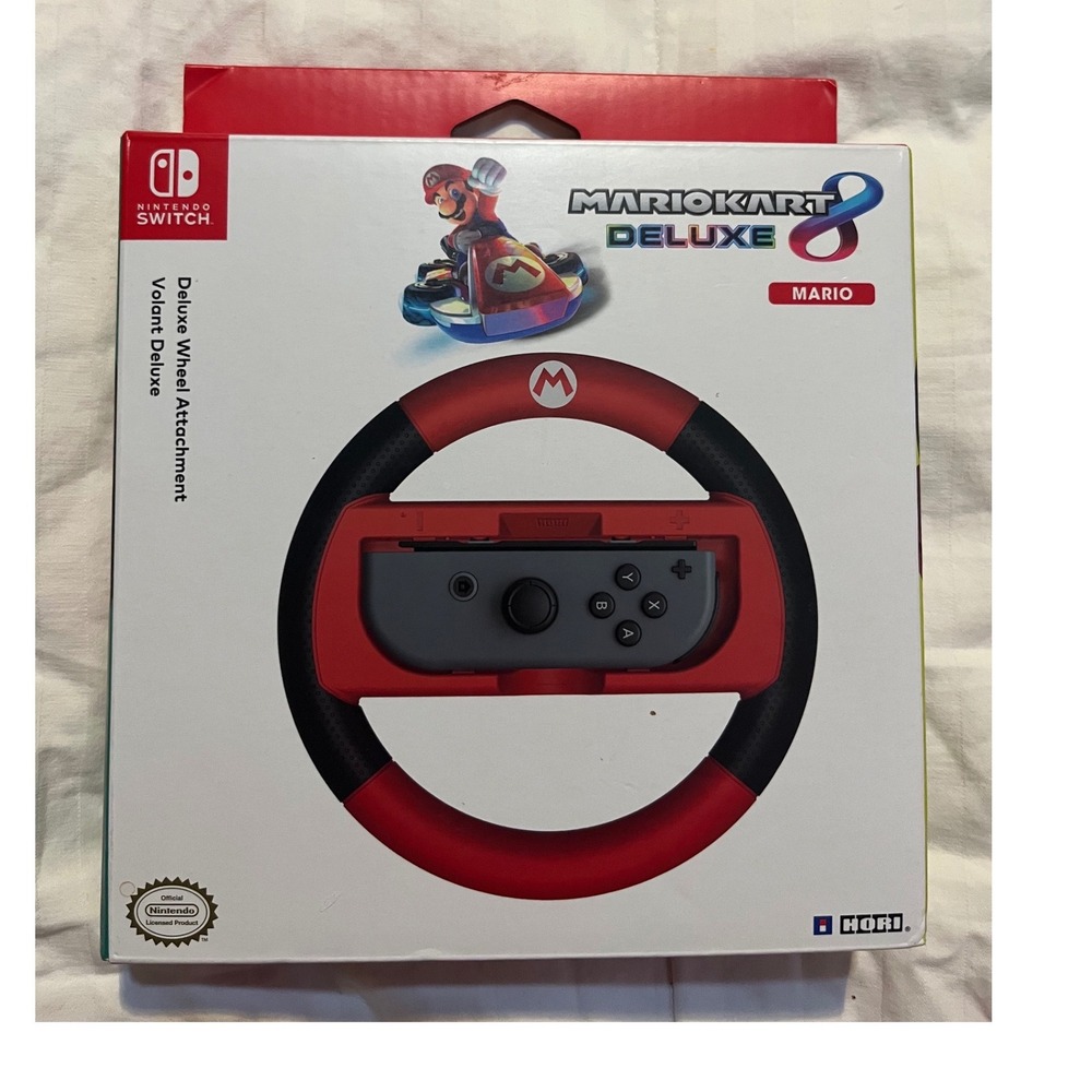 HORI Nintendo Switch Mario Kart 8 Deluxe Wheel Attachment Mario Red NSW-054U